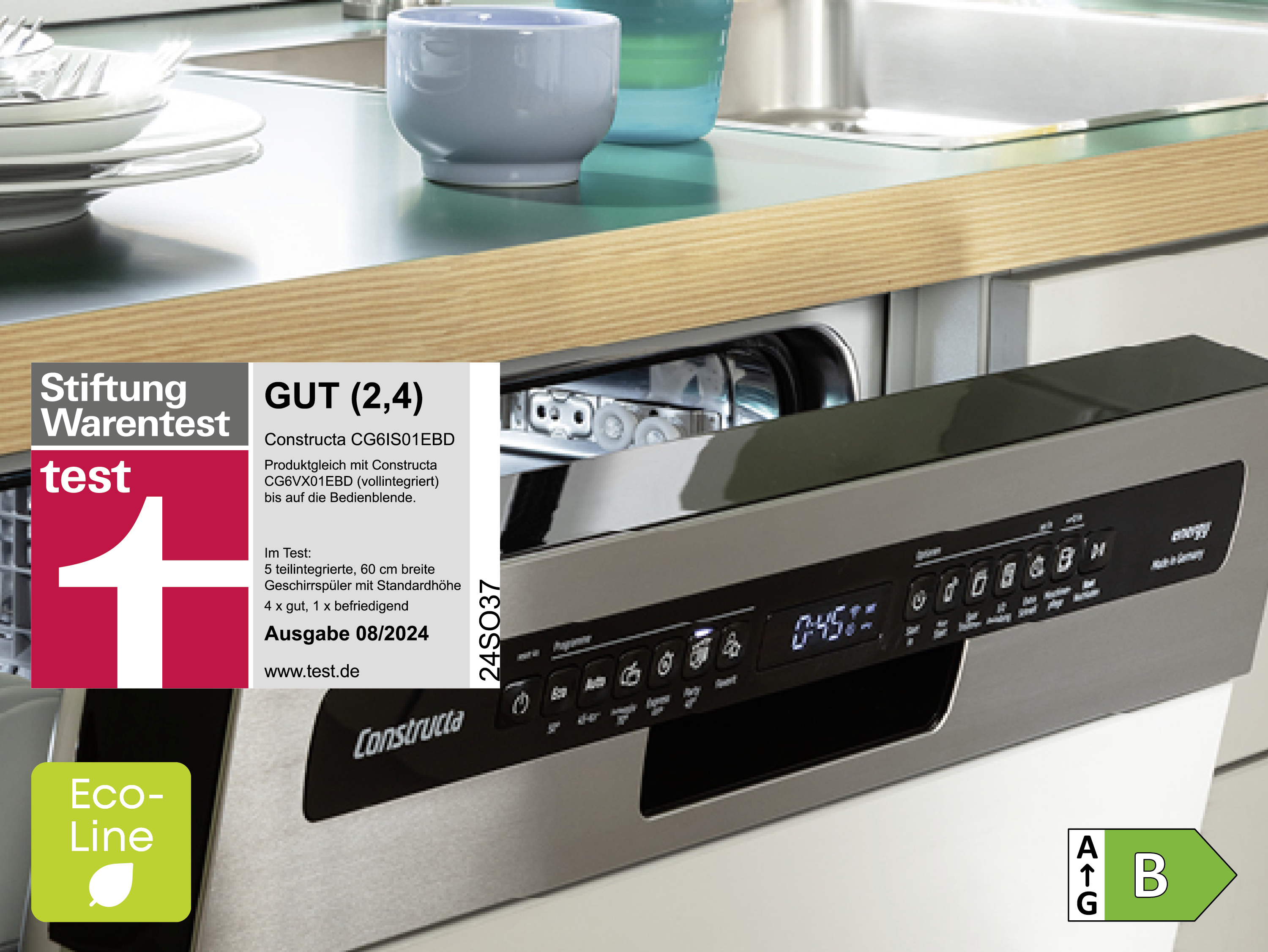 Constructa Geschirrspüler ist Preistipp Stiftung Warentest
