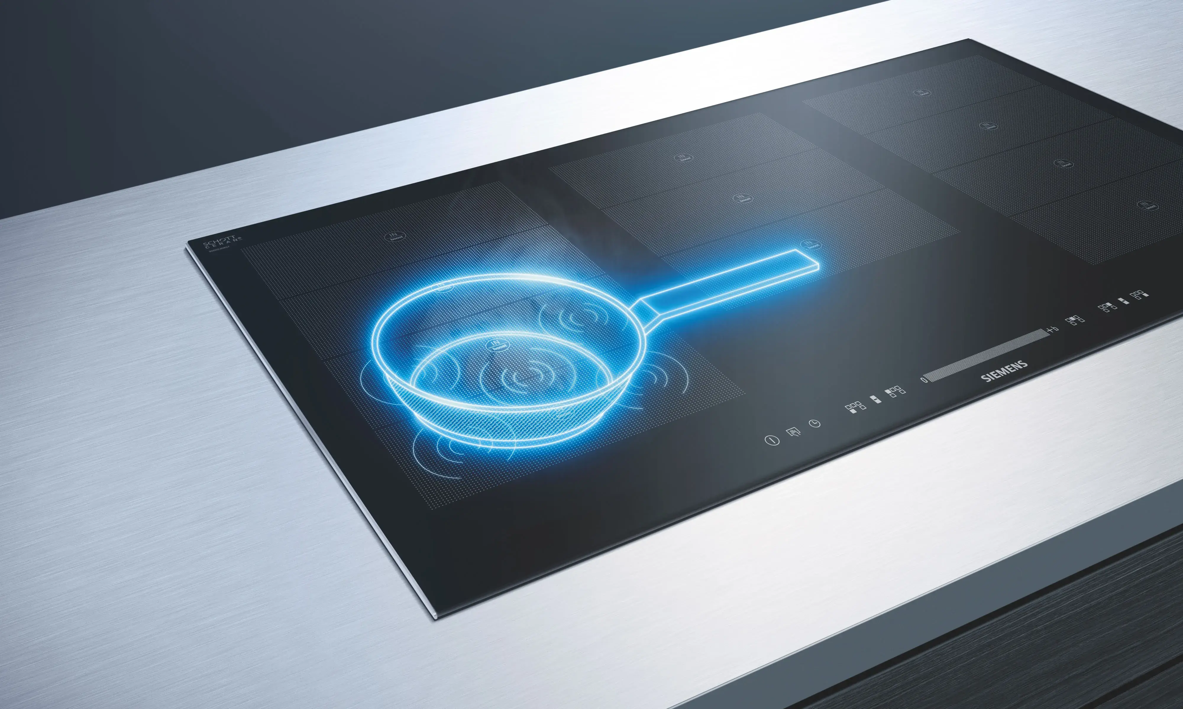 SIEMENS Induktionskochfeld mit eingebautem Bratsensor